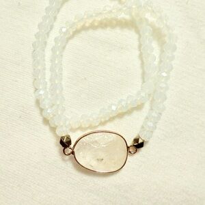 Moonstone Oval Charm Bracelet